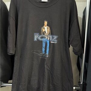 VTG RARE 2001 The FONZ men’s short sleeve black T Shirt